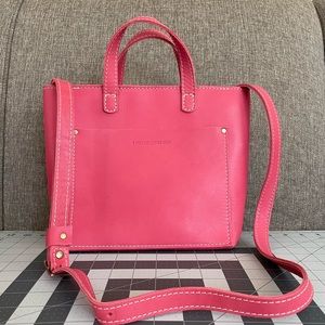 New Portland Leather Goods Mini Crossbody Tote in Tulip